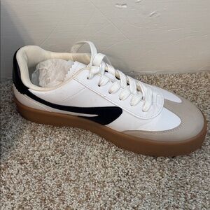 Dolce Vita White and Black Sneakers